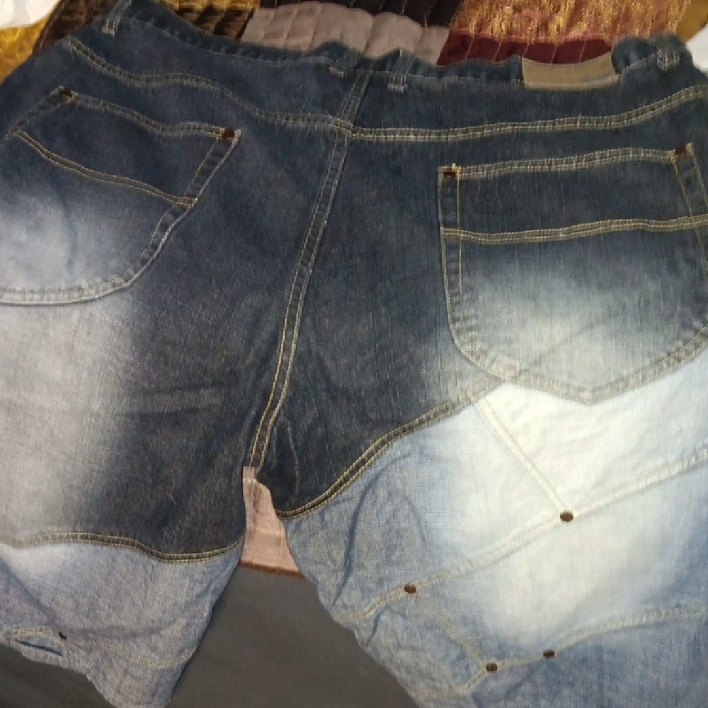 Vibe Blue Jean Shorts Gradient Fade Casual